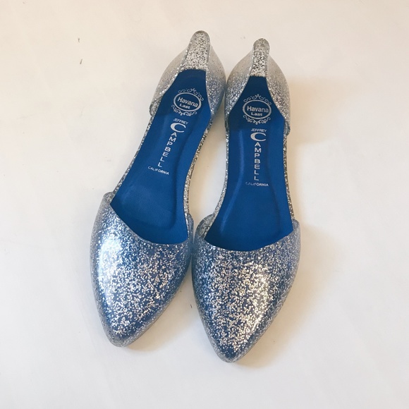 Jeffrey Campbell Shoes - Jeffrey Campbell Clear Glitter Jelly Flats